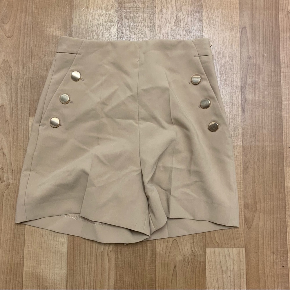 Zara High Waisted Tan Shorts